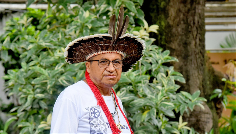 Cacique Henrique Manoel, liderança indígena da etnia Tabajara e diretor de Povos Originários da Sasc - (Assis Fernandes/O Dia)